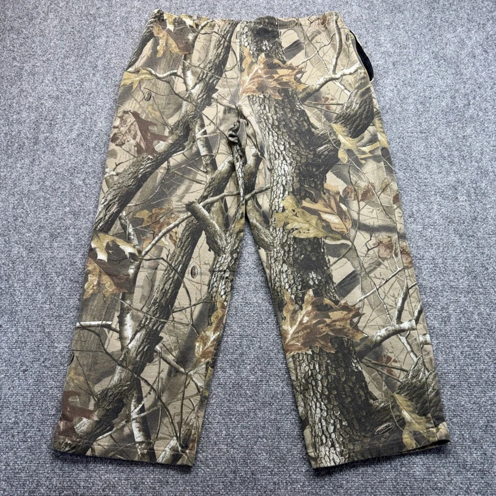 Vintage Realtree Hardwoods Camo Sweatpants Mens Medium 32-34 Woodland Hunting